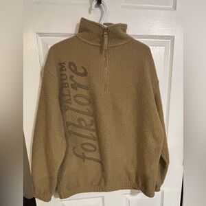 Taylor Swift Folklore Album 1/4 zip Sherpa Jacket